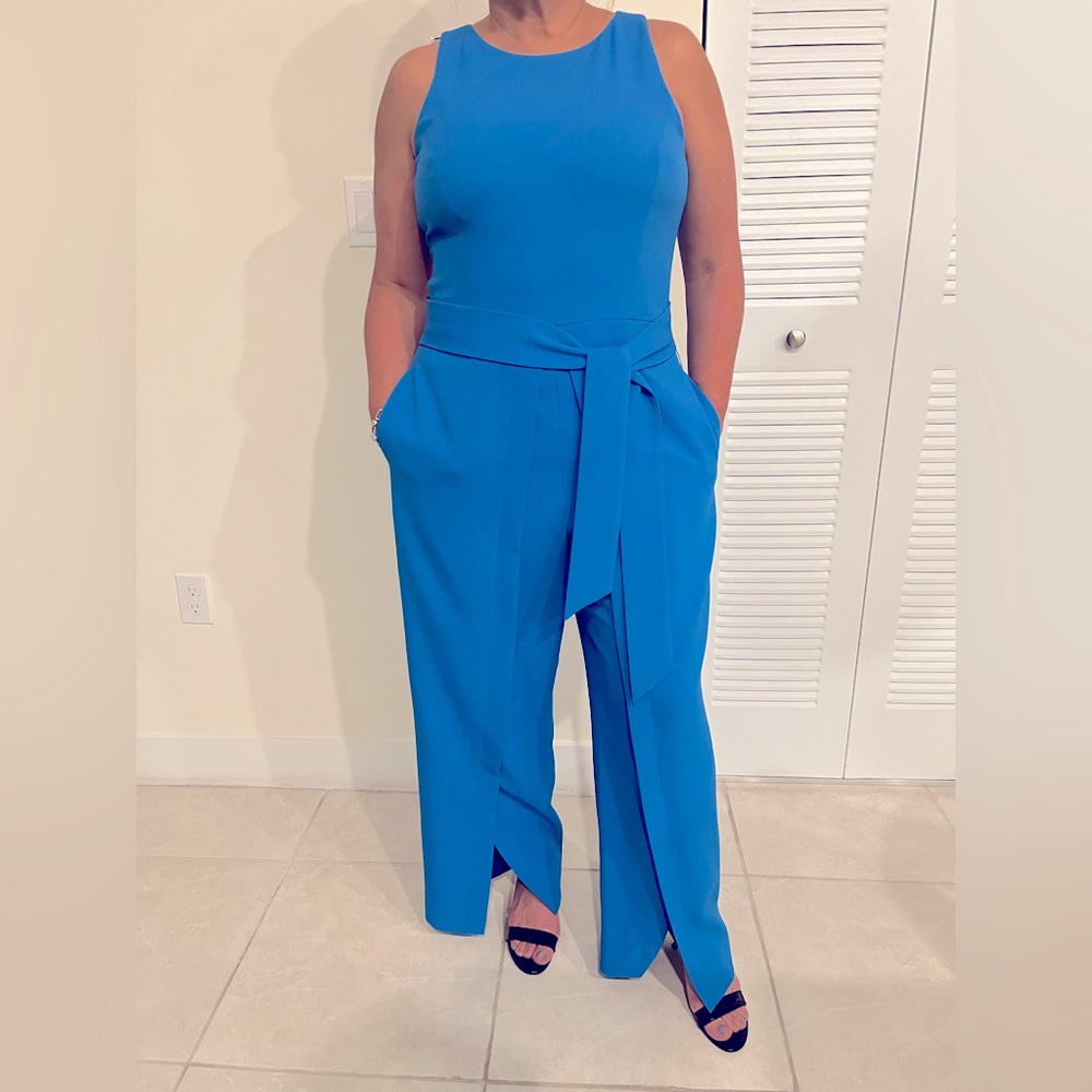 INC Walkthrough Jump Suit  Size 12 Color Blue